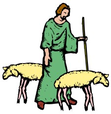 shepherd with sheep